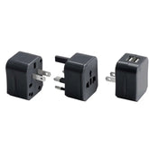 Lewis N. Clark Adapter Plug Kit With Dual USB - Luggage Base